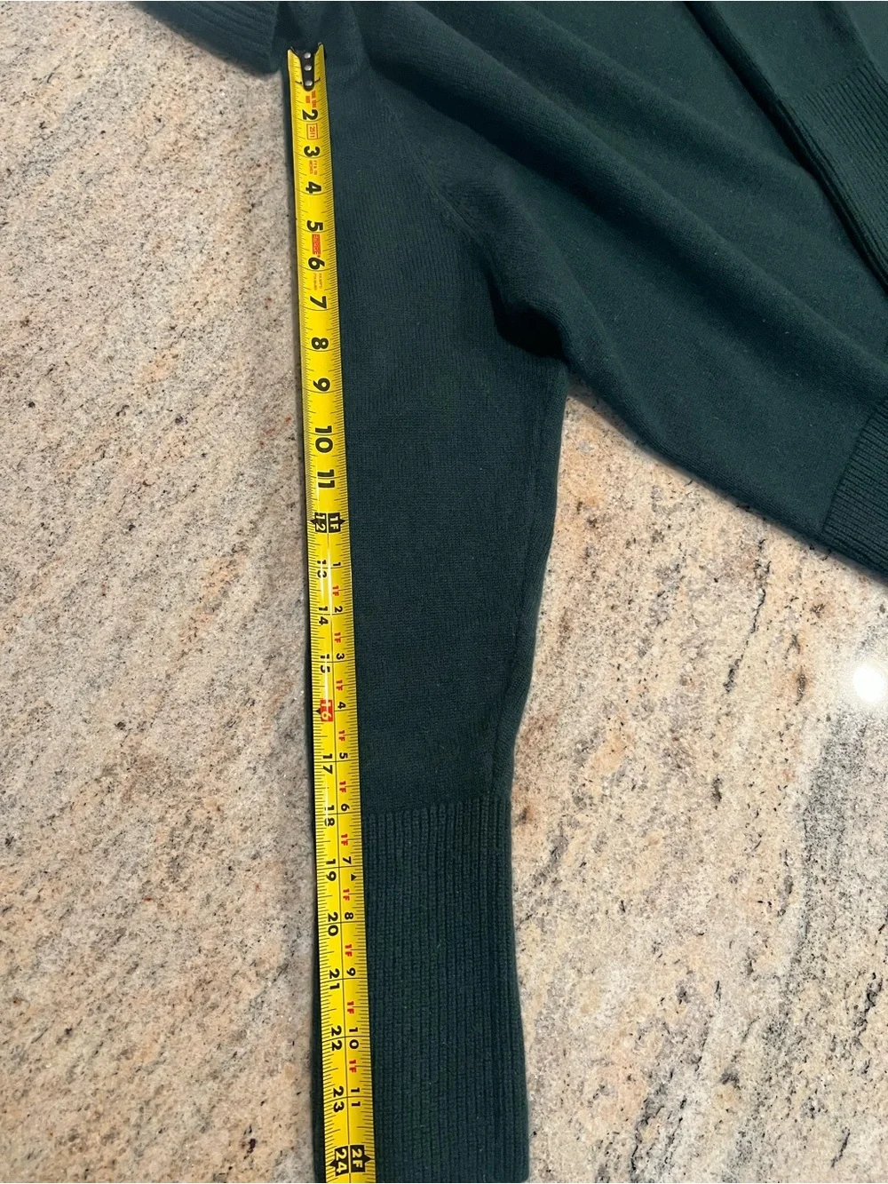 Athleta Dark Green Merino-Cashmere Turtleneck Sweater